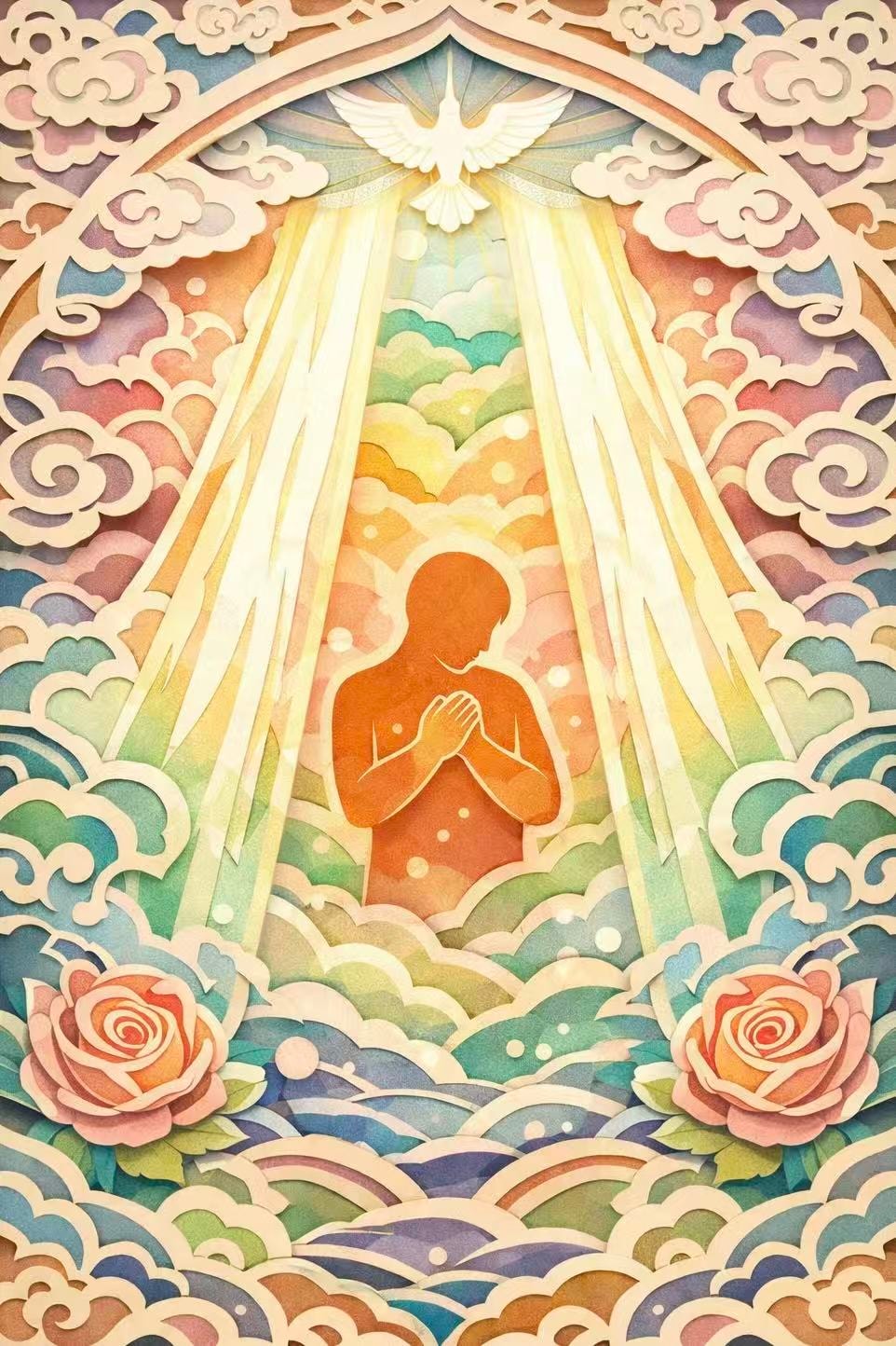 Grace of the Holy Spirit - Religious • Holy Spirit (papercutting)