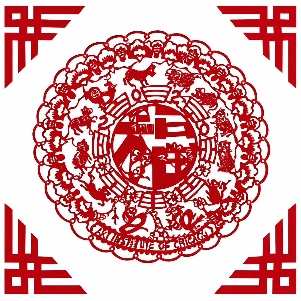 Year of the Rat 'Fu' - Commission for Art Institute of Chicago - Traditional • Chinese Zodiac (papercutting)